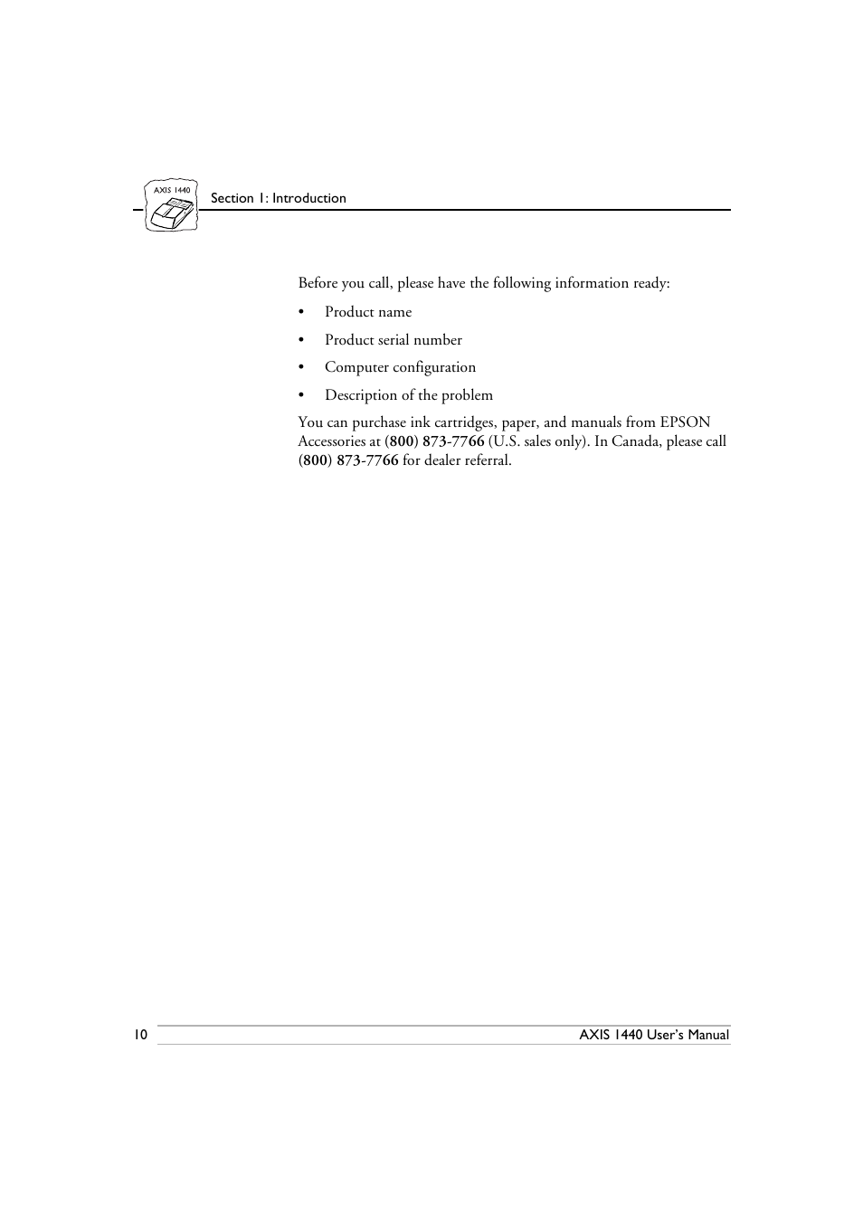 Epson 1440 User Manual | Page 20 / 100