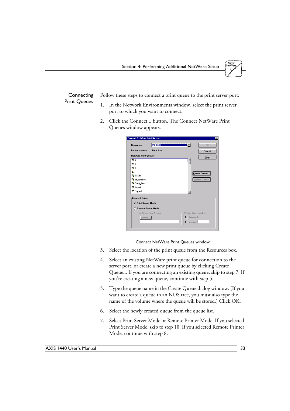 Connecting print queues | Epson 1440 User Manual | Page 43 / 100