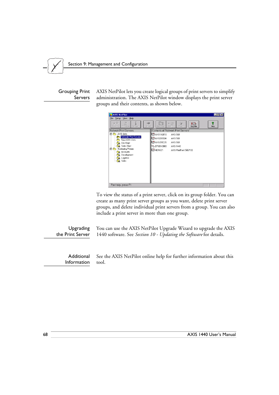 Grouping print servers, Upgrading the printer server, Additional information | Epson 1440 User Manual | Page 78 / 100