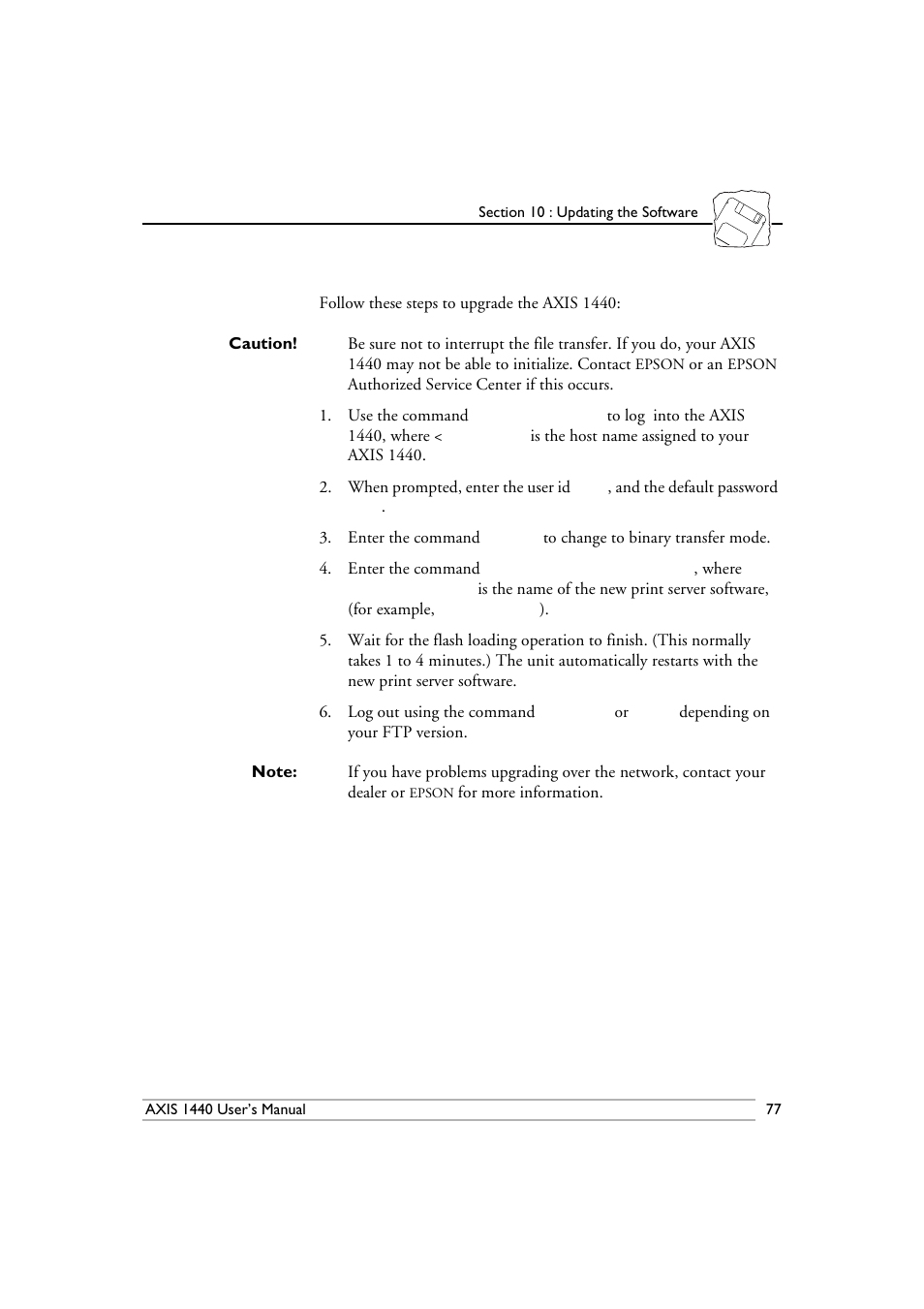Epson 1440 User Manual | Page 87 / 100