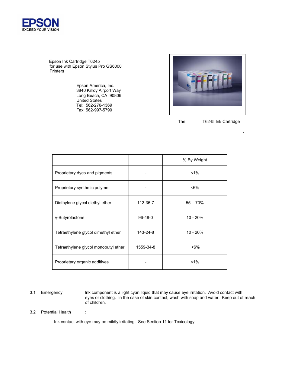 Epson T6245 User Manual | 4 pages