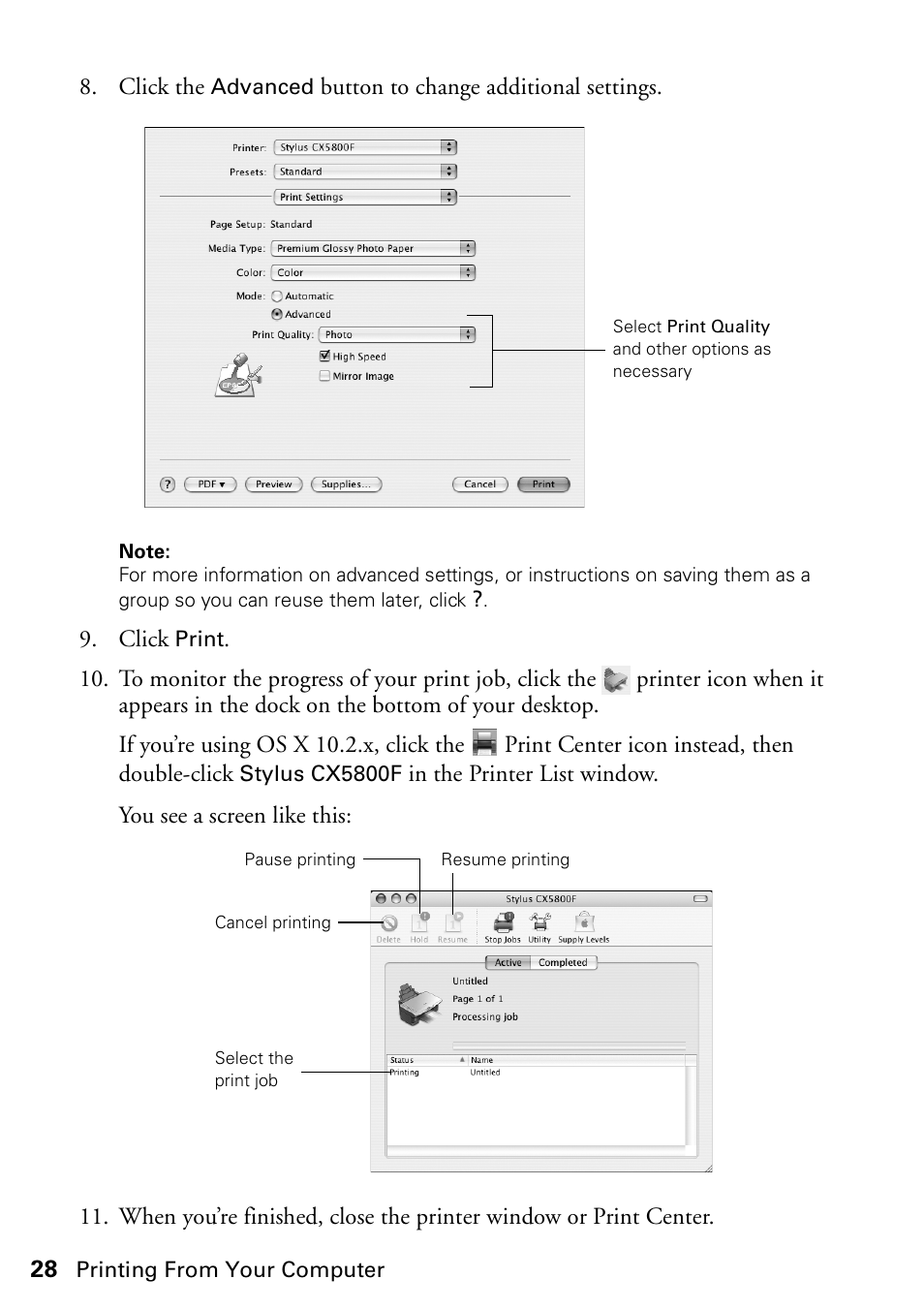 Epson Stylus CX5800F User Manual | Page 28 / 72