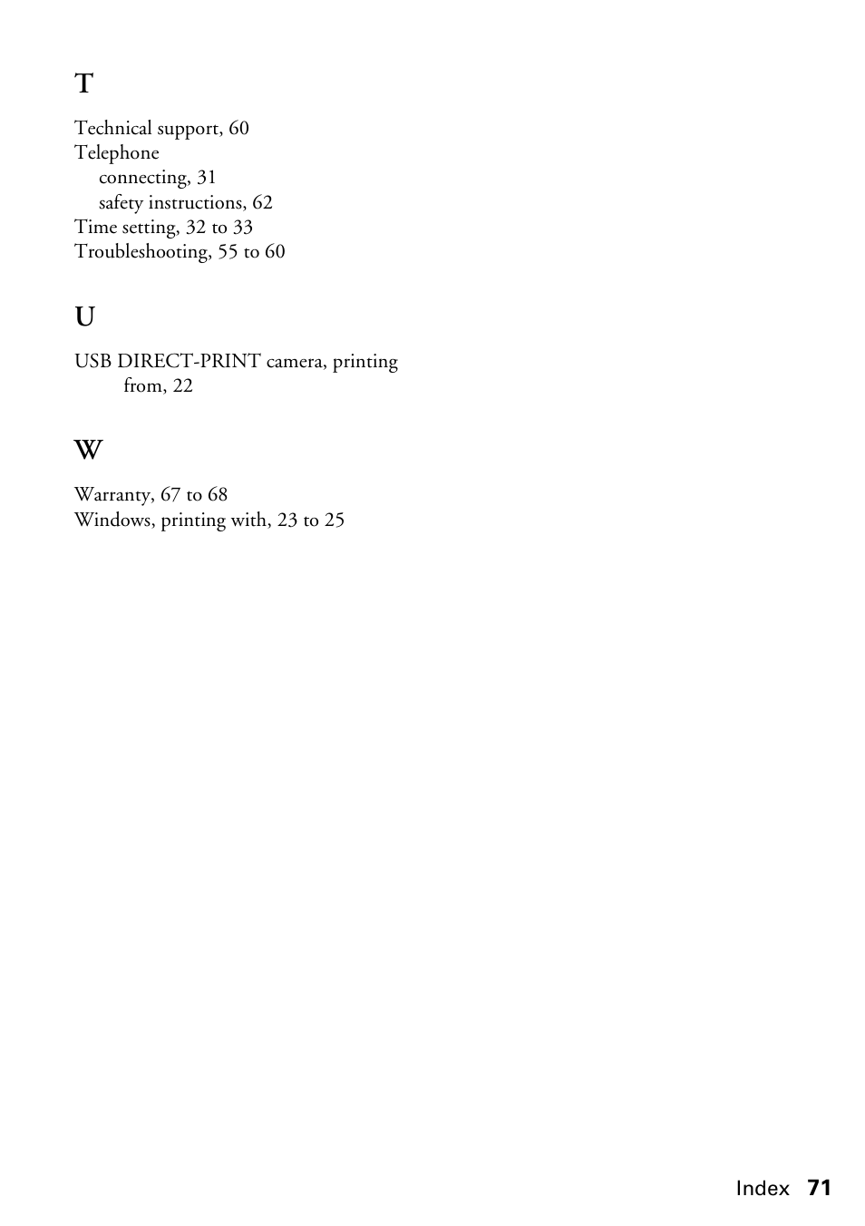 Epson Stylus CX5800F User Manual | Page 71 / 72