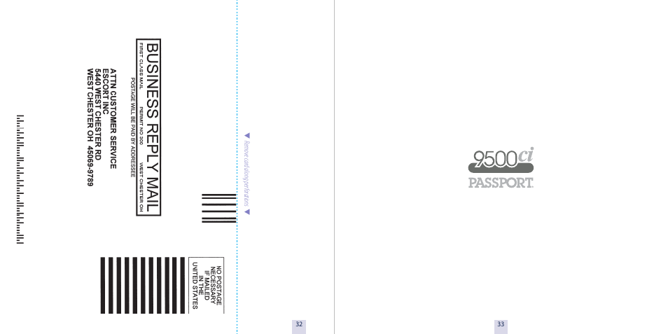 Escort 9500CI User Manual | Page 18 / 18