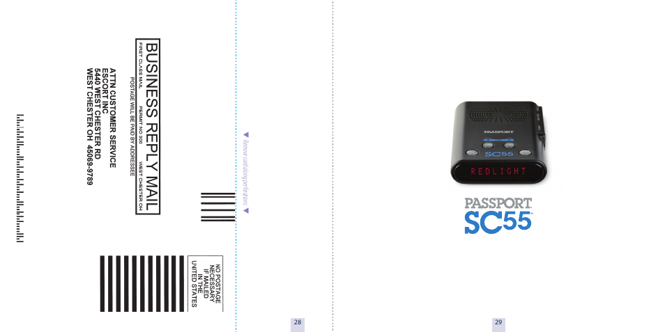 Escort S A F E T Y C A M E R A A N D S P E E D T R A P L O C A T O R SC55 User Manual | Page 16 / 16