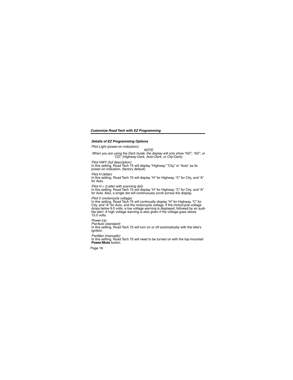Escort 75 Detector User Manual | Page 16 / 34