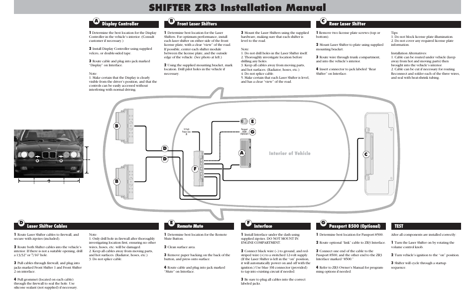 Shifter zr3 installation manual | Escort ZR3 User Manual | Page 2 / 2