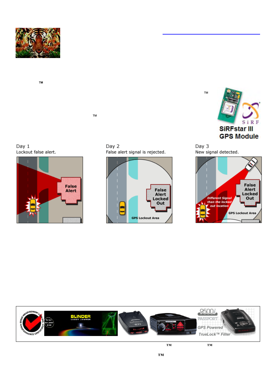 Tiger lily products, Tlp, blinder, bel, escort, valentine, Got performance | Escort Passport 9500i User Manual | Page 2 / 6