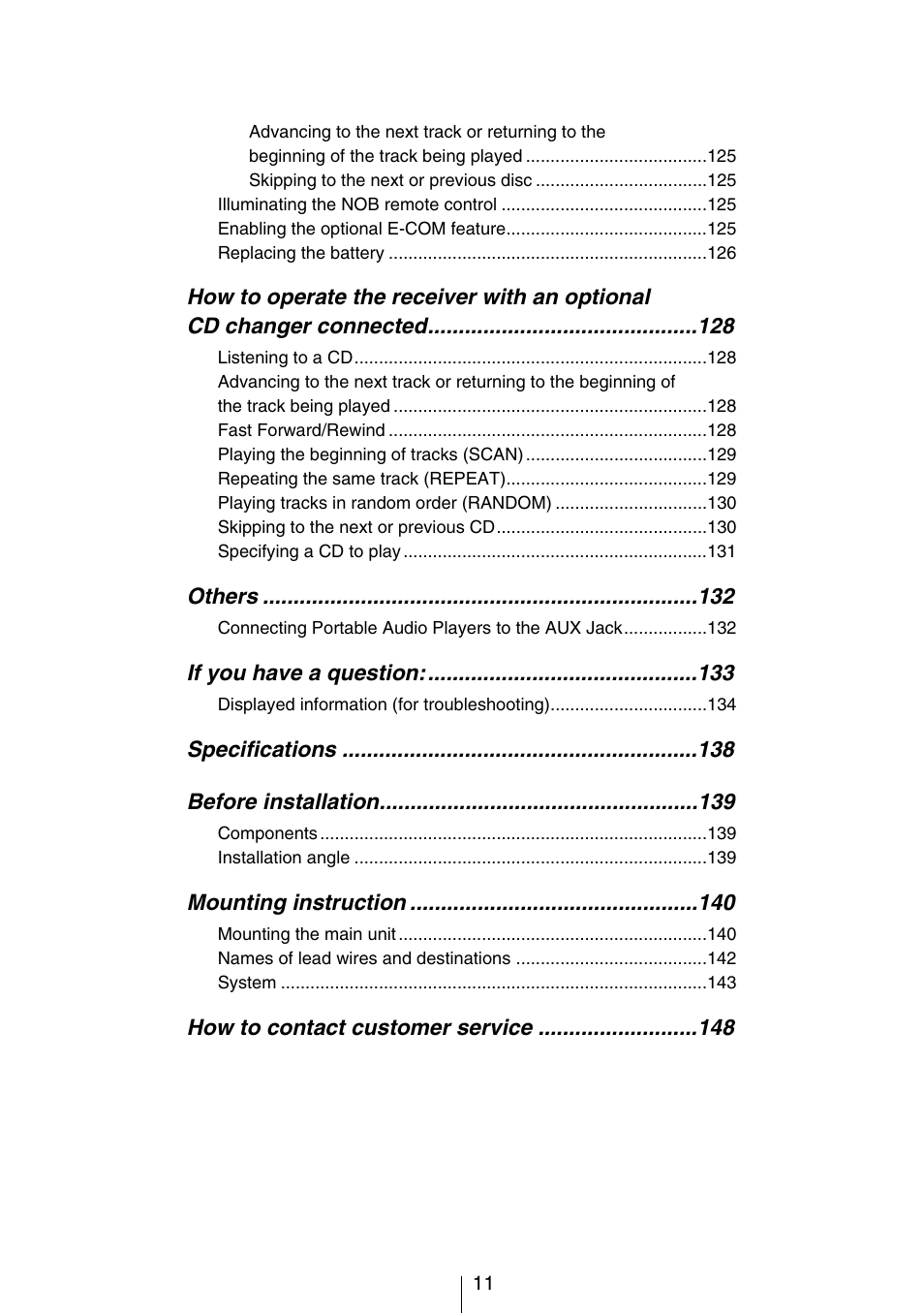 Eclipse - Fujitsu Ten CD5444 User Manual | Page 11 / 152