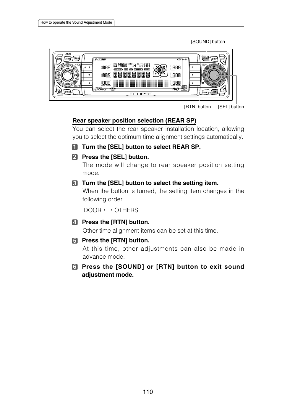 Eclipse - Fujitsu Ten CD5444 User Manual | Page 110 / 152