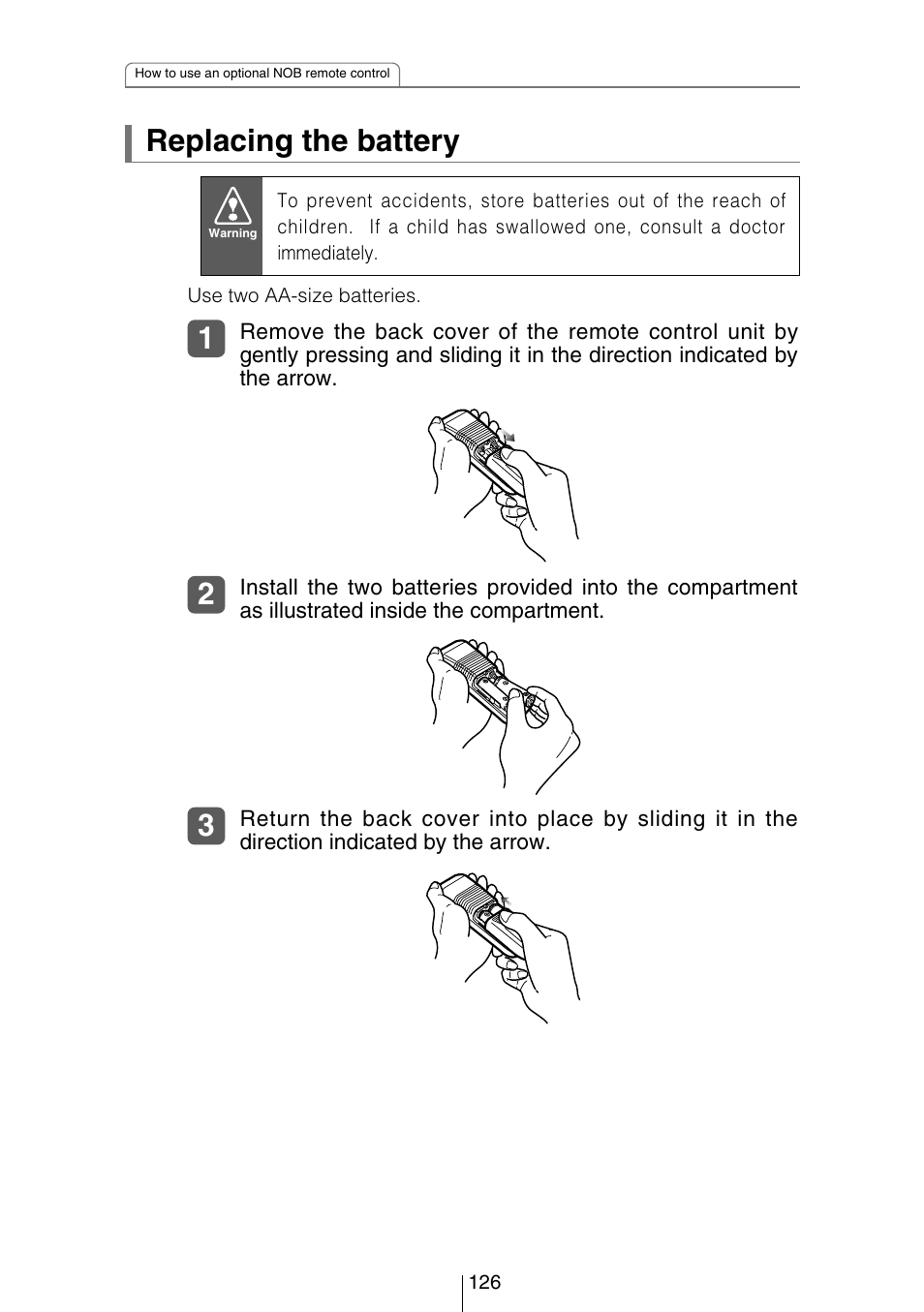 Replacing the battery | Eclipse - Fujitsu Ten CD5444 User Manual | Page 126 / 152