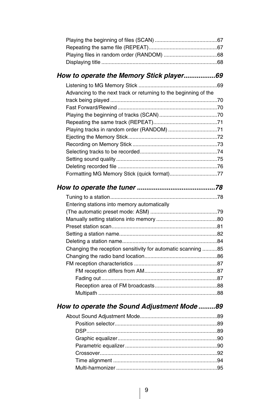 Eclipse - Fujitsu Ten CD5444 User Manual | Page 9 / 152