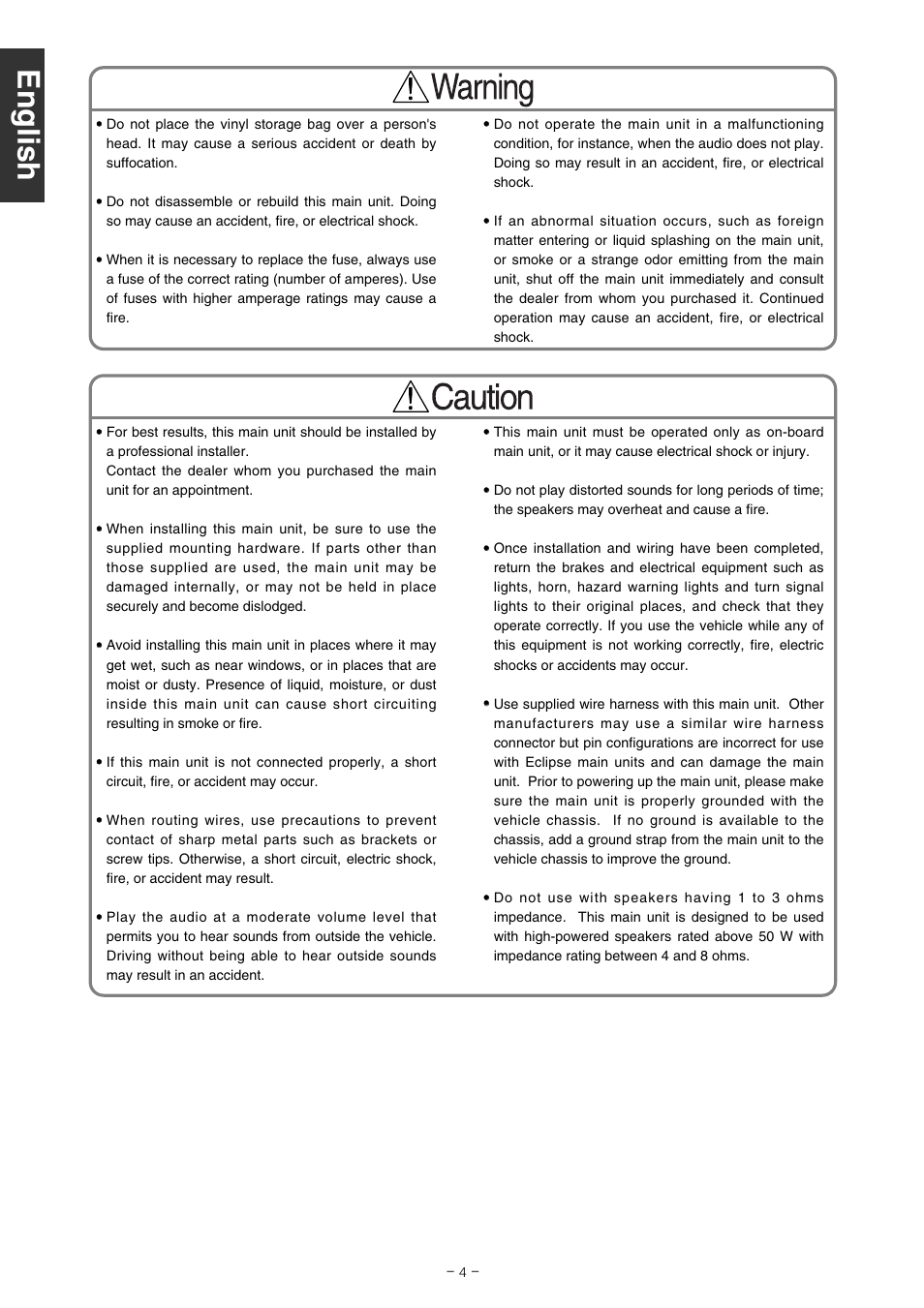 Eclipse - Fujitsu Ten AVN 6600 User Manual | Page 4 / 16