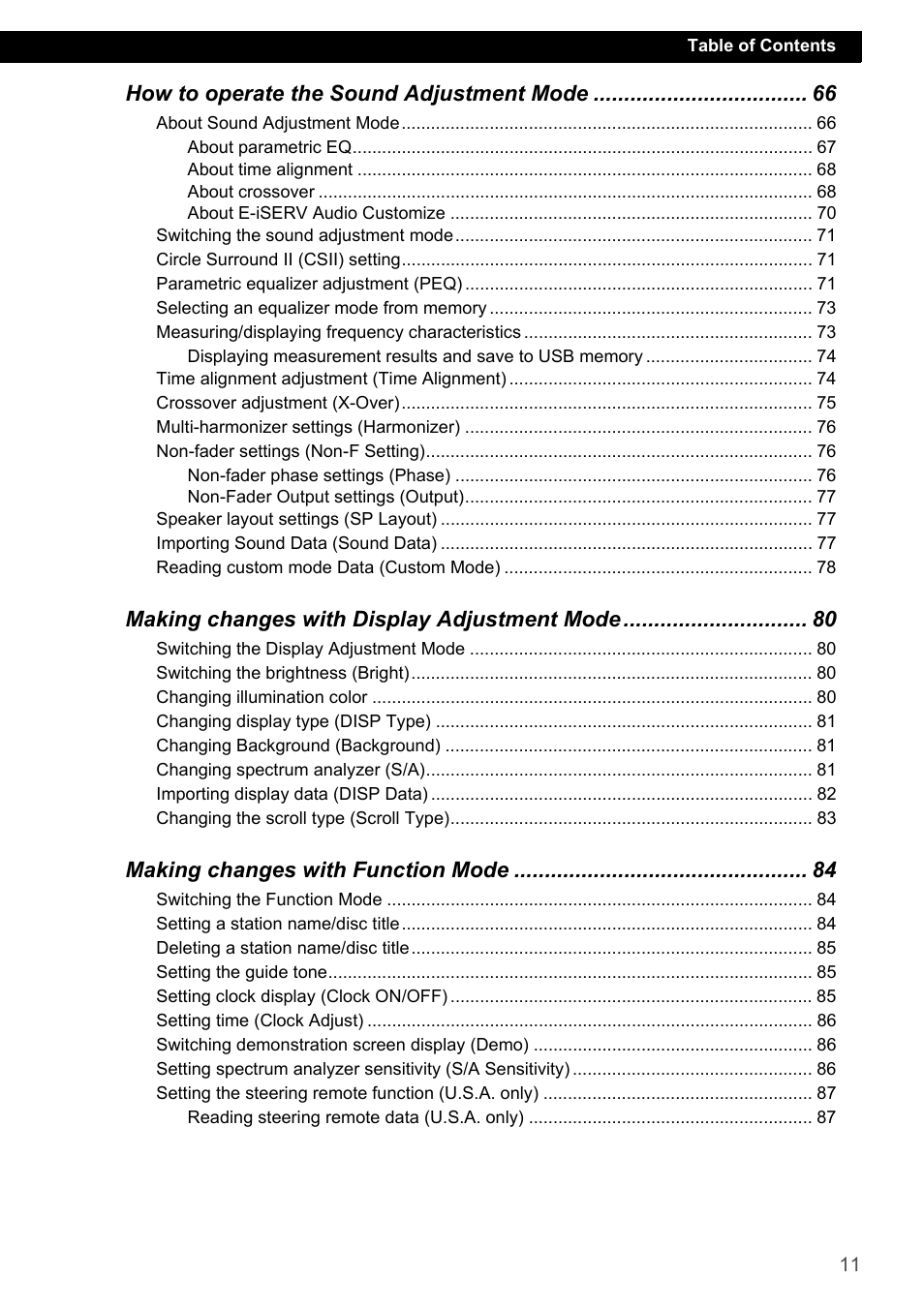 Eclipse - Fujitsu Ten CD7200 MKII User Manual | Page 11 / 119