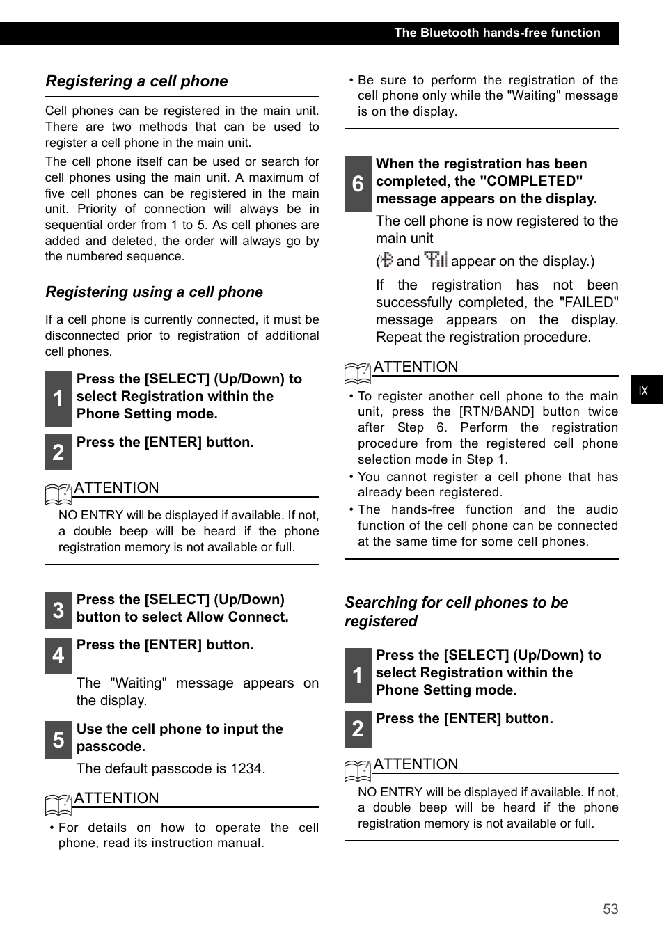 Registering a cell phone | Eclipse - Fujitsu Ten CD7200 MKII User Manual | Page 53 / 119