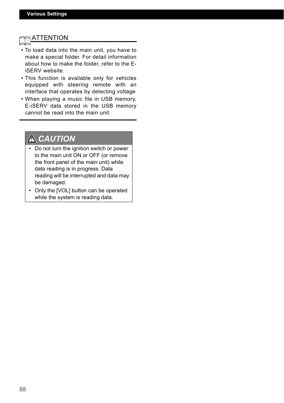 Caution 1 2 | Eclipse - Fujitsu Ten CD7200 MKII User Manual | Page 88 / 119