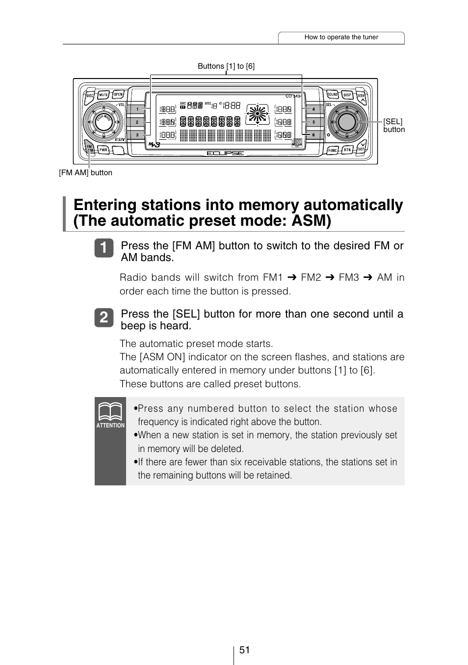 Eclipse - Fujitsu Ten CD3434 User Manual | Page 51 / 92