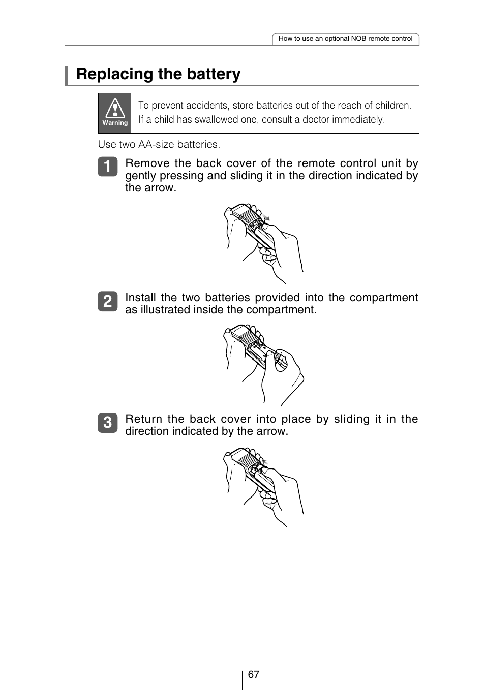 Replacing the battery | Eclipse - Fujitsu Ten CD3434 User Manual | Page 67 / 92