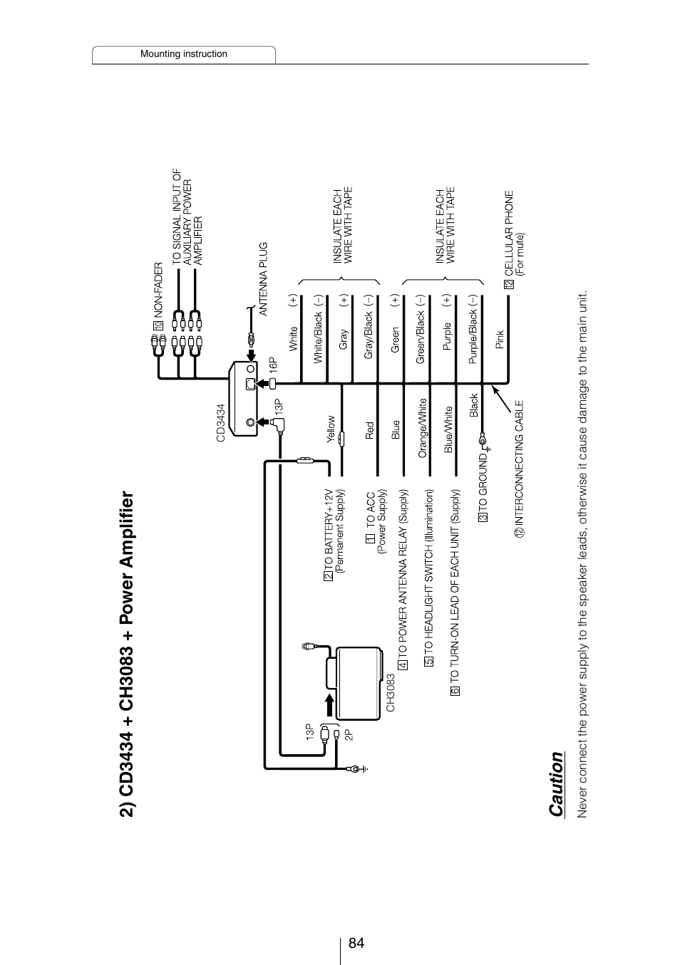 Caution | Eclipse - Fujitsu Ten CD3434 User Manual | Page 84 / 92