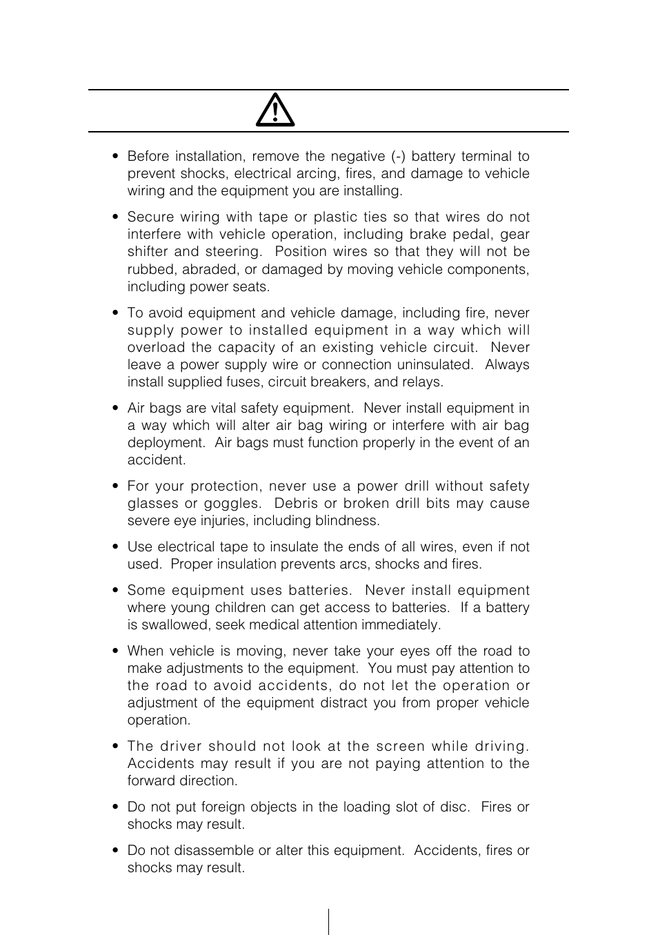 Warning | Eclipse - Fujitsu Ten CD5405 User Manual | Page 3 / 67