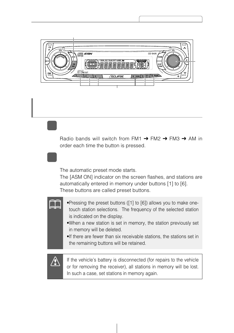 Eclipse - Fujitsu Ten CD5405 User Manual | Page 37 / 67