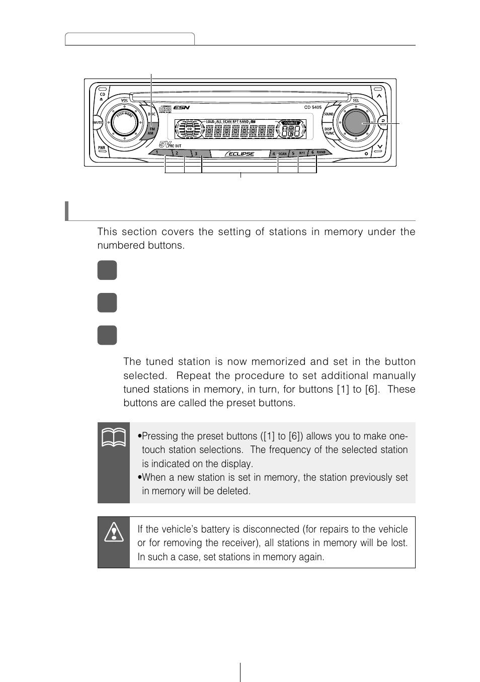 Eclipse - Fujitsu Ten CD5405 User Manual | Page 38 / 67