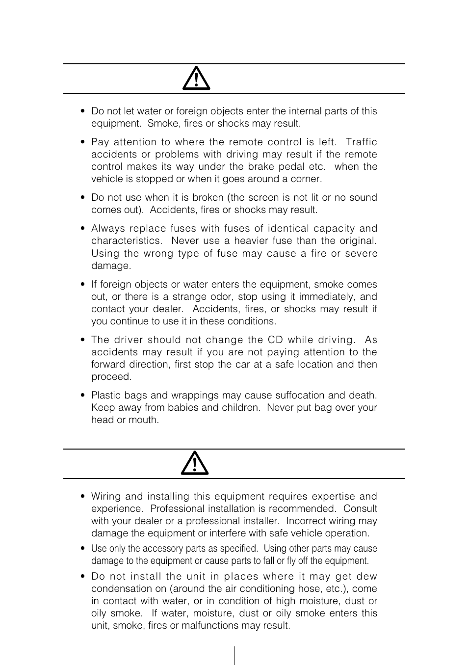 Caution warning | Eclipse - Fujitsu Ten CD5405 User Manual | Page 4 / 67