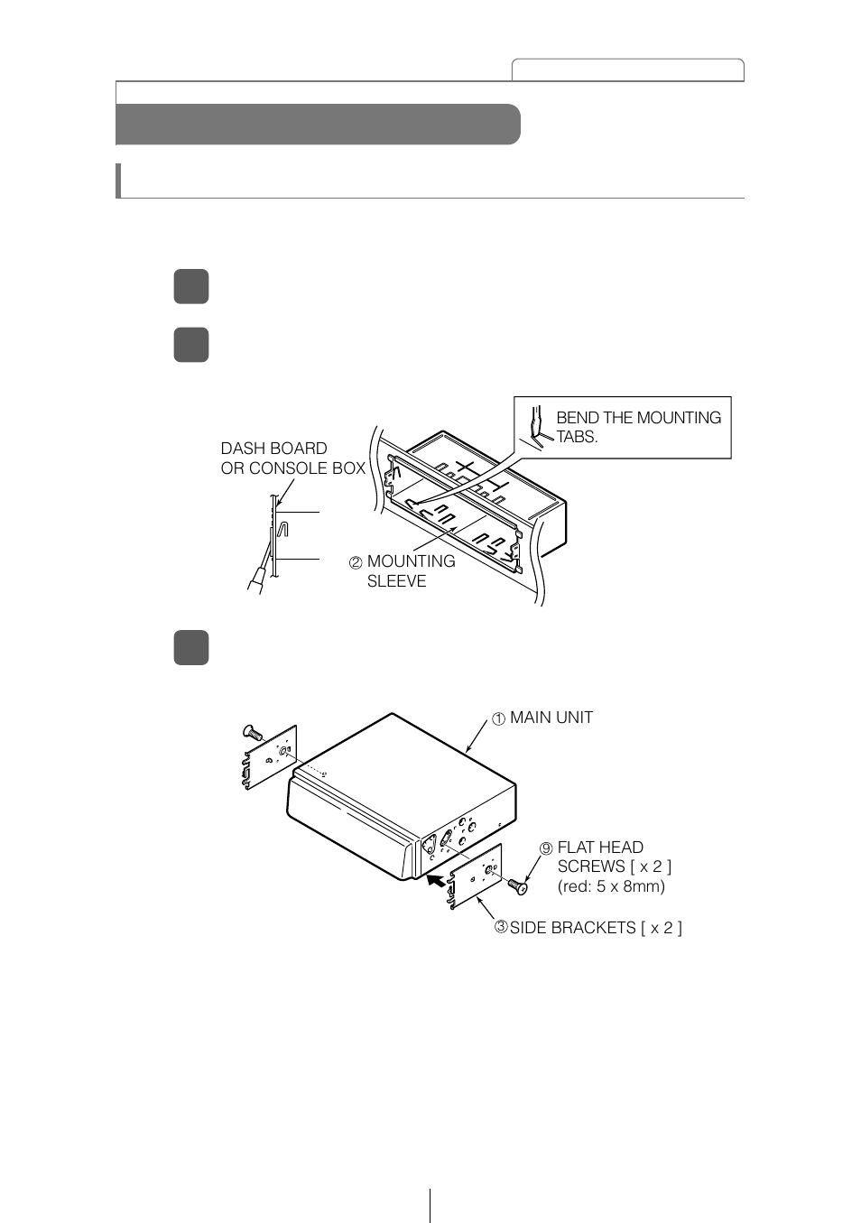 Mounting instruction, Mounting the main unit | Eclipse - Fujitsu Ten CD5405 User Manual | Page 55 / 67