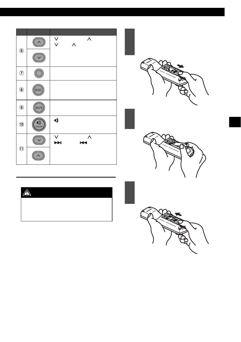 Replacing the battery, Warning 1 2 | Eclipse - Fujitsu Ten CD1200 User Manual | Page 35 / 51