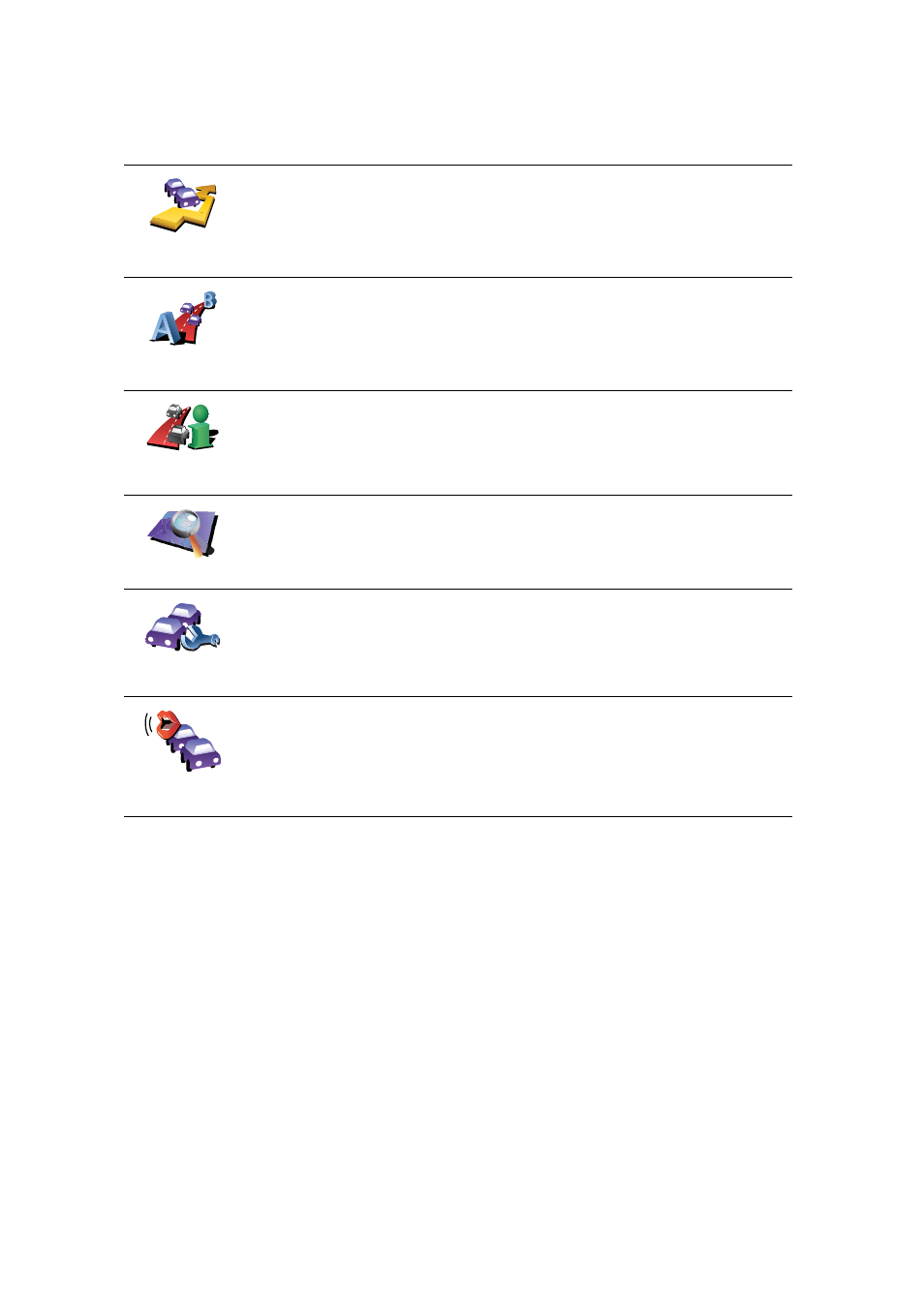 Traffic menu | Eclipse - Fujitsu Ten TomTom User Manual | Page 69 / 78