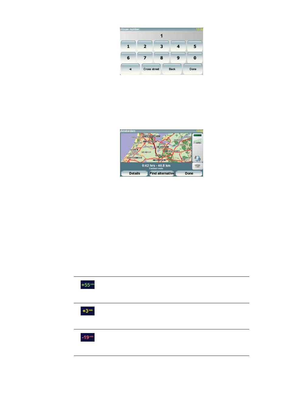 Arrival times | Eclipse - Fujitsu Ten TomTom User Manual | Page 7 / 78