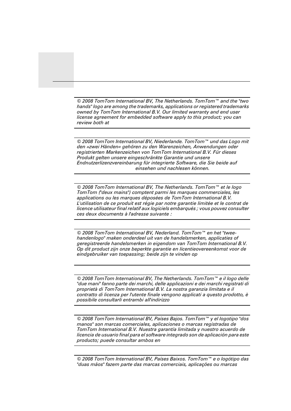 Copyright notices, Copyright notices 20 | Eclipse - Fujitsu Ten TomTom User Manual | Page 75 / 78
