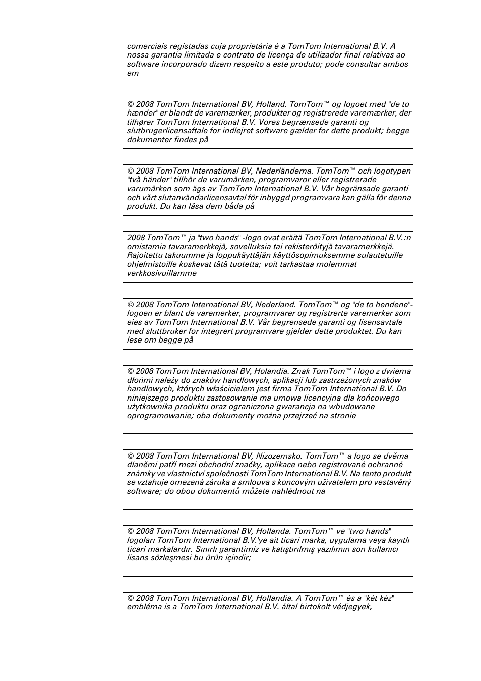 Eclipse - Fujitsu Ten TomTom User Manual | Page 76 / 78