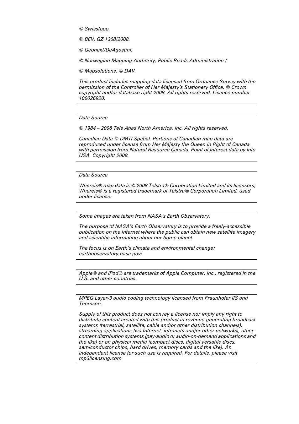 Eclipse - Fujitsu Ten TomTom User Manual | Page 78 / 78