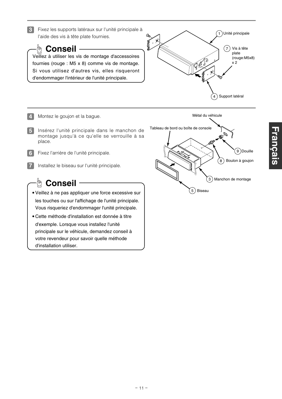 Conseil | Eclipse - Fujitsu Ten CD7000 User Manual | Page 35 / 36