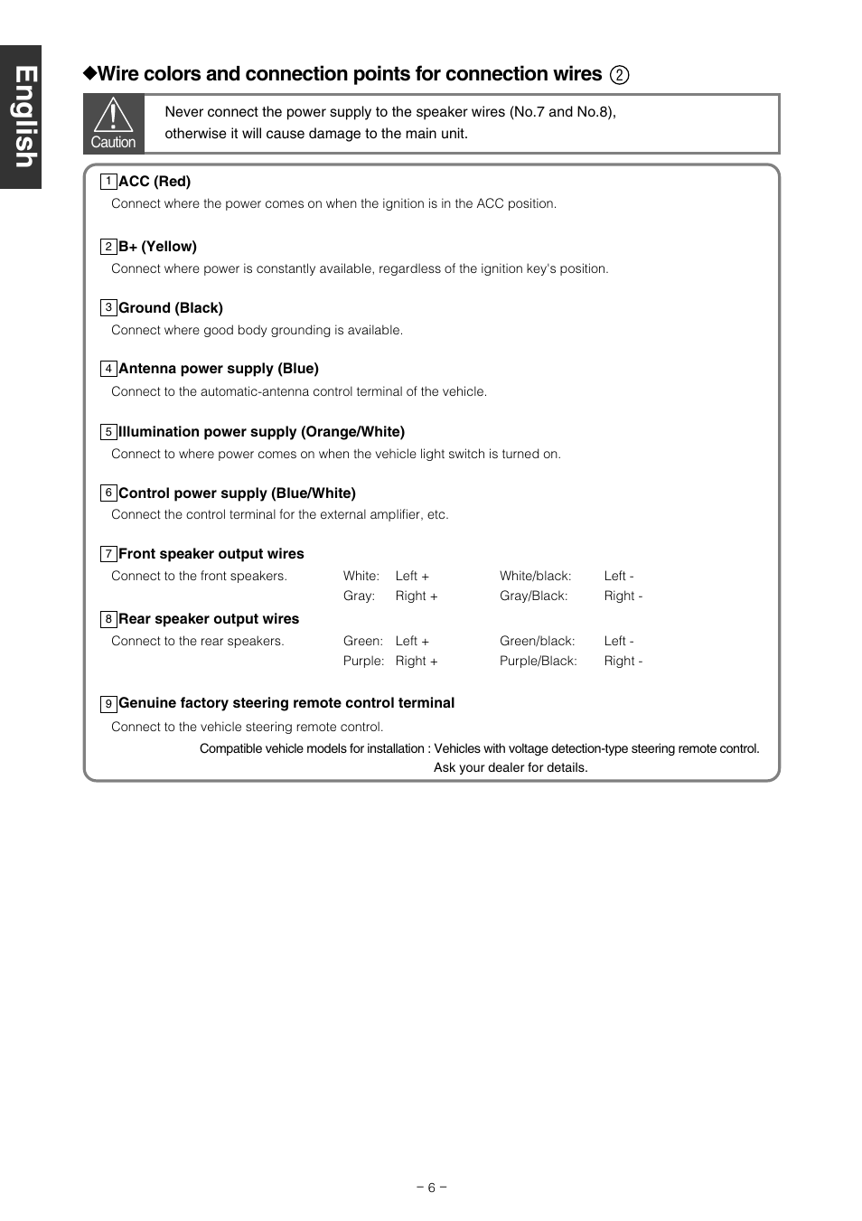 Eclipse - Fujitsu Ten CD7000 User Manual | Page 6 / 36