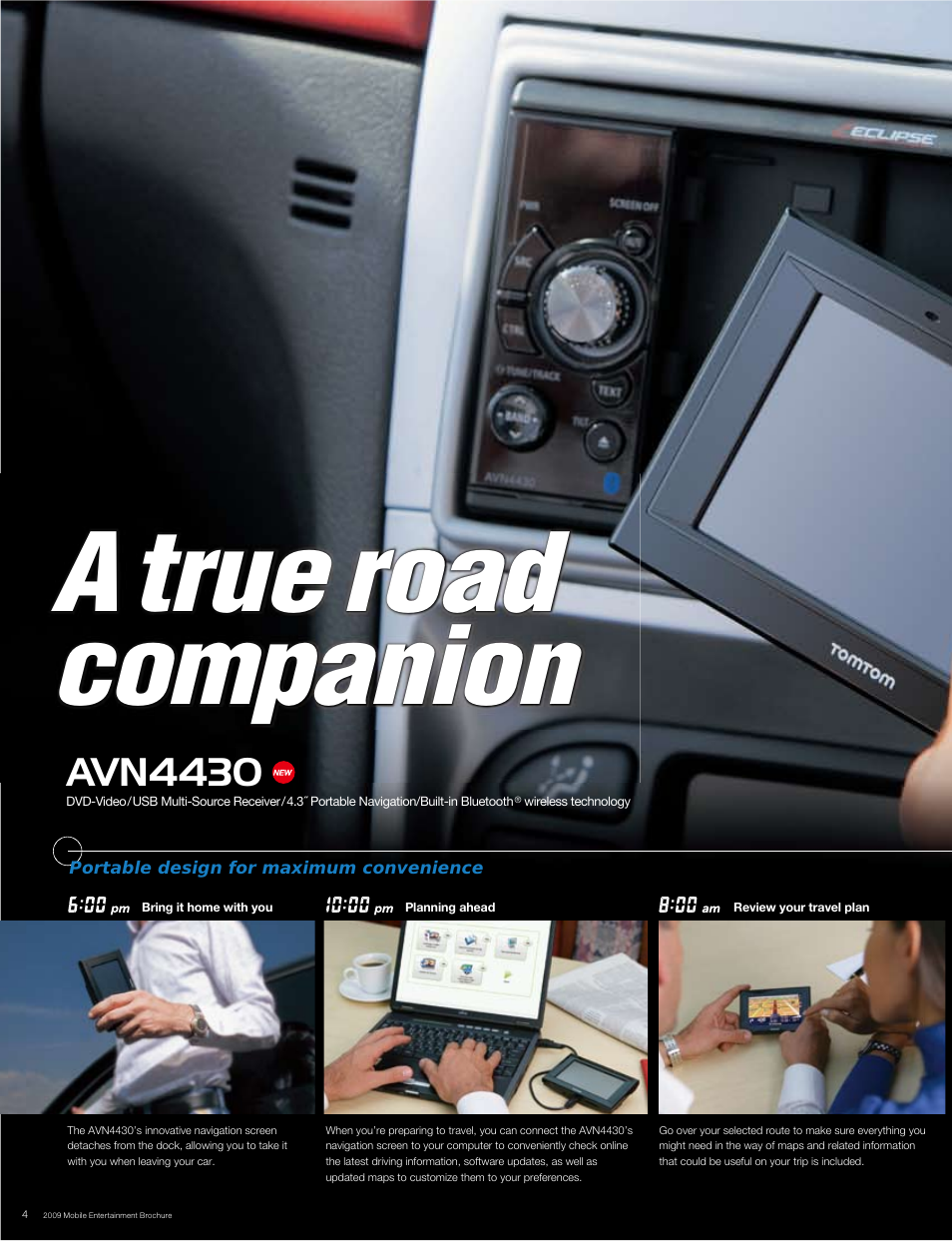 A true road companion, Avn4430 | Eclipse - Fujitsu Ten AVN6610 User Manual | Page 4 / 18