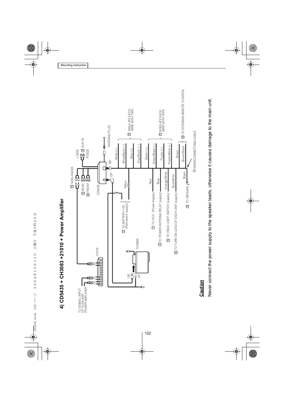 Eclipse - Fujitsu Ten CD5435 User Manual | Page 122 / 128