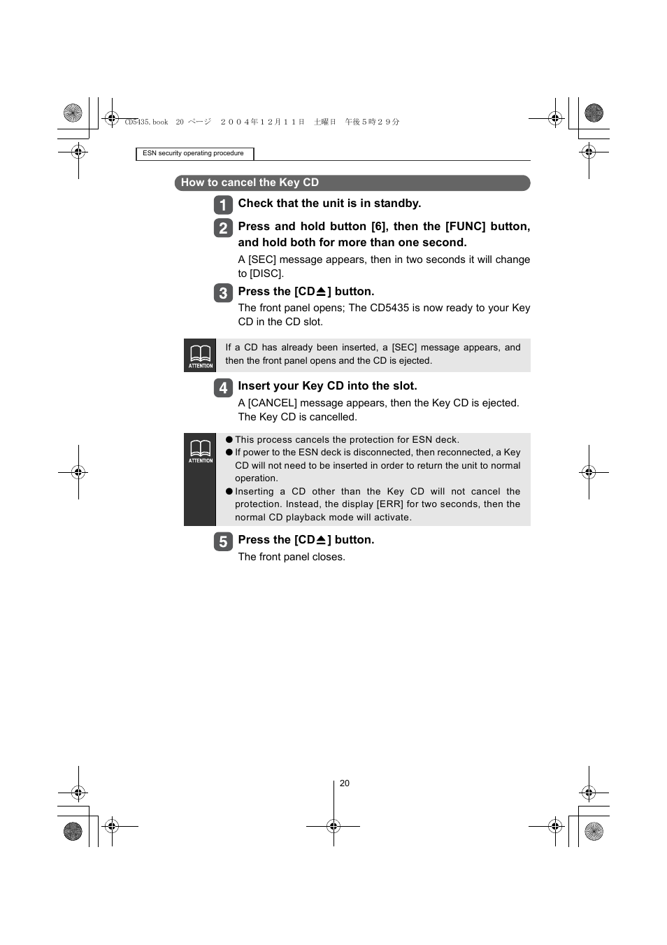 Eclipse - Fujitsu Ten CD5435 User Manual | Page 20 / 128