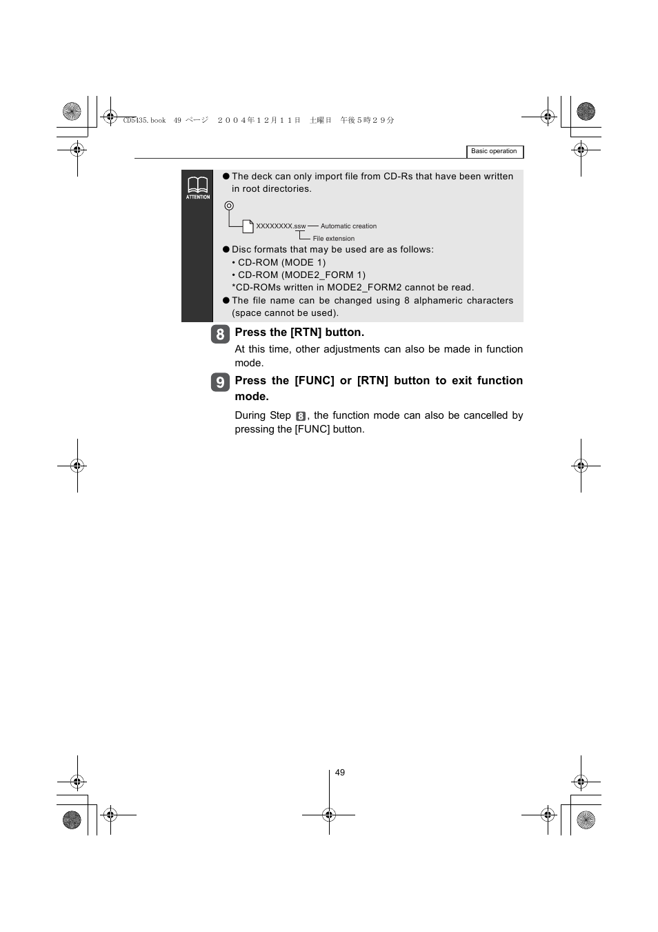 Eclipse - Fujitsu Ten CD5435 User Manual | Page 49 / 128