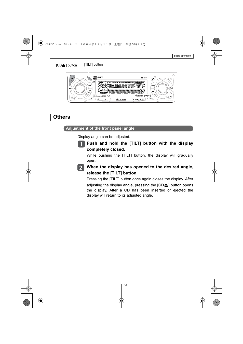 Others | Eclipse - Fujitsu Ten CD5435 User Manual | Page 51 / 128