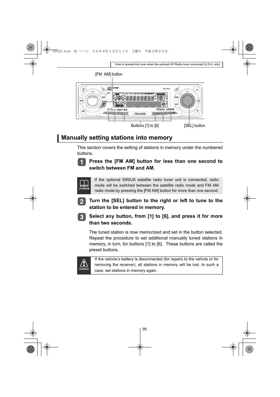 Eclipse - Fujitsu Ten CD5435 User Manual | Page 95 / 128