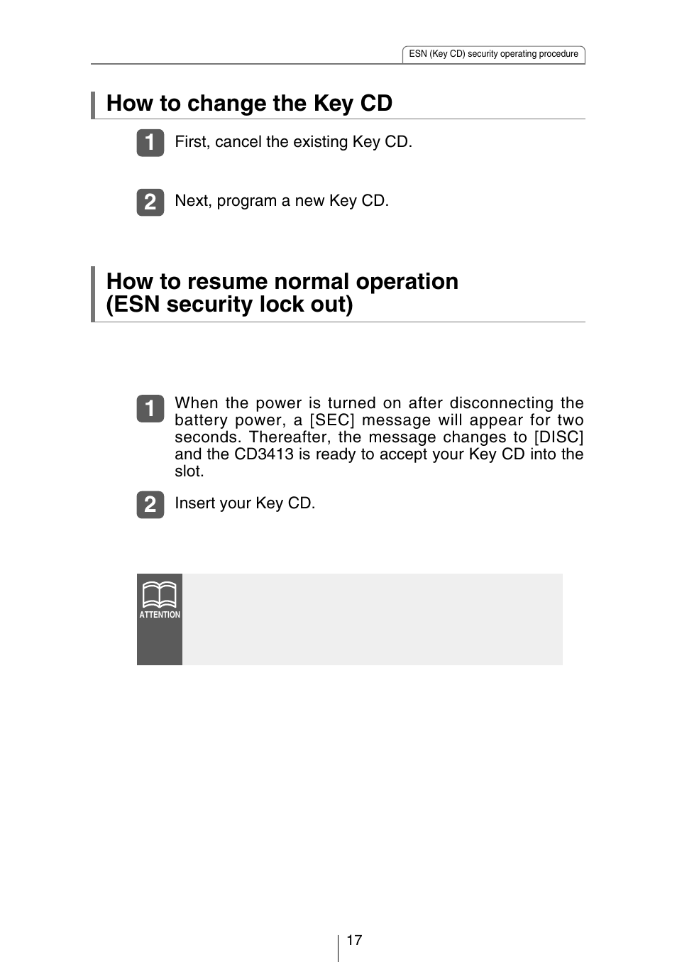 How to change the key cd | Eclipse - Fujitsu Ten CH3083  EN User Manual | Page 17 / 76