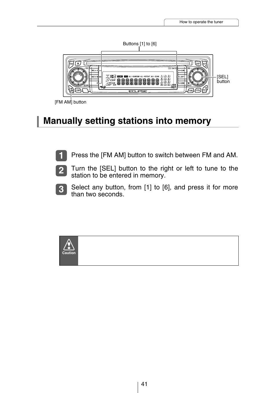 Eclipse - Fujitsu Ten CH3083  EN User Manual | Page 41 / 76