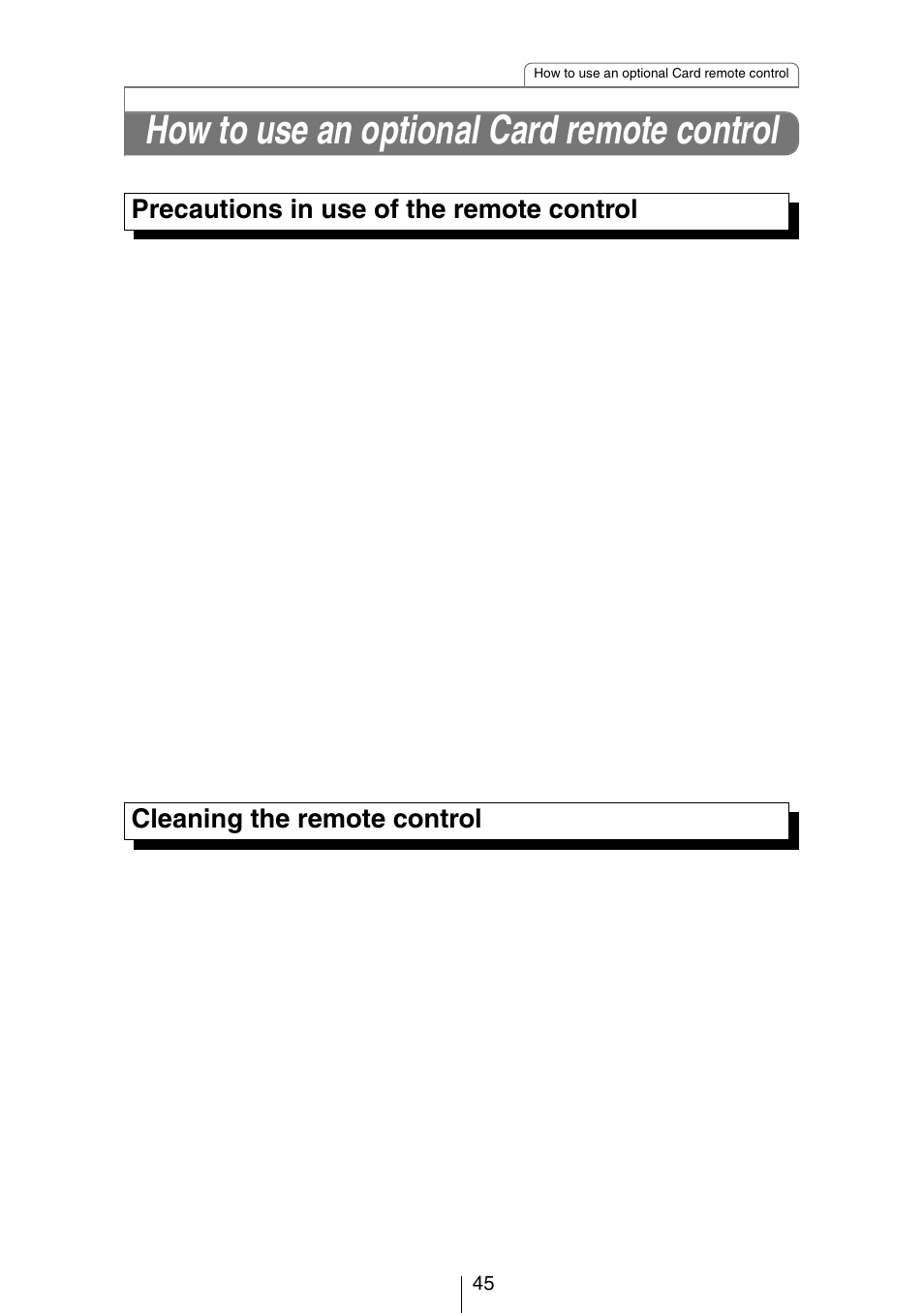 How to use an optional card remote control | Eclipse - Fujitsu Ten CH3083  EN User Manual | Page 45 / 76