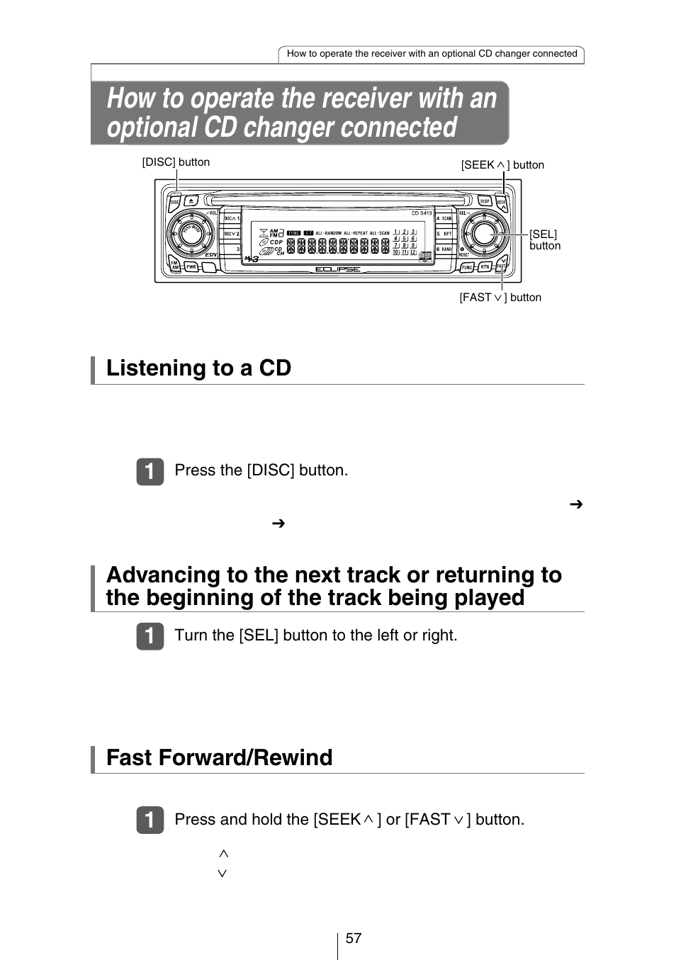 Eclipse - Fujitsu Ten CH3083  EN User Manual | Page 57 / 76