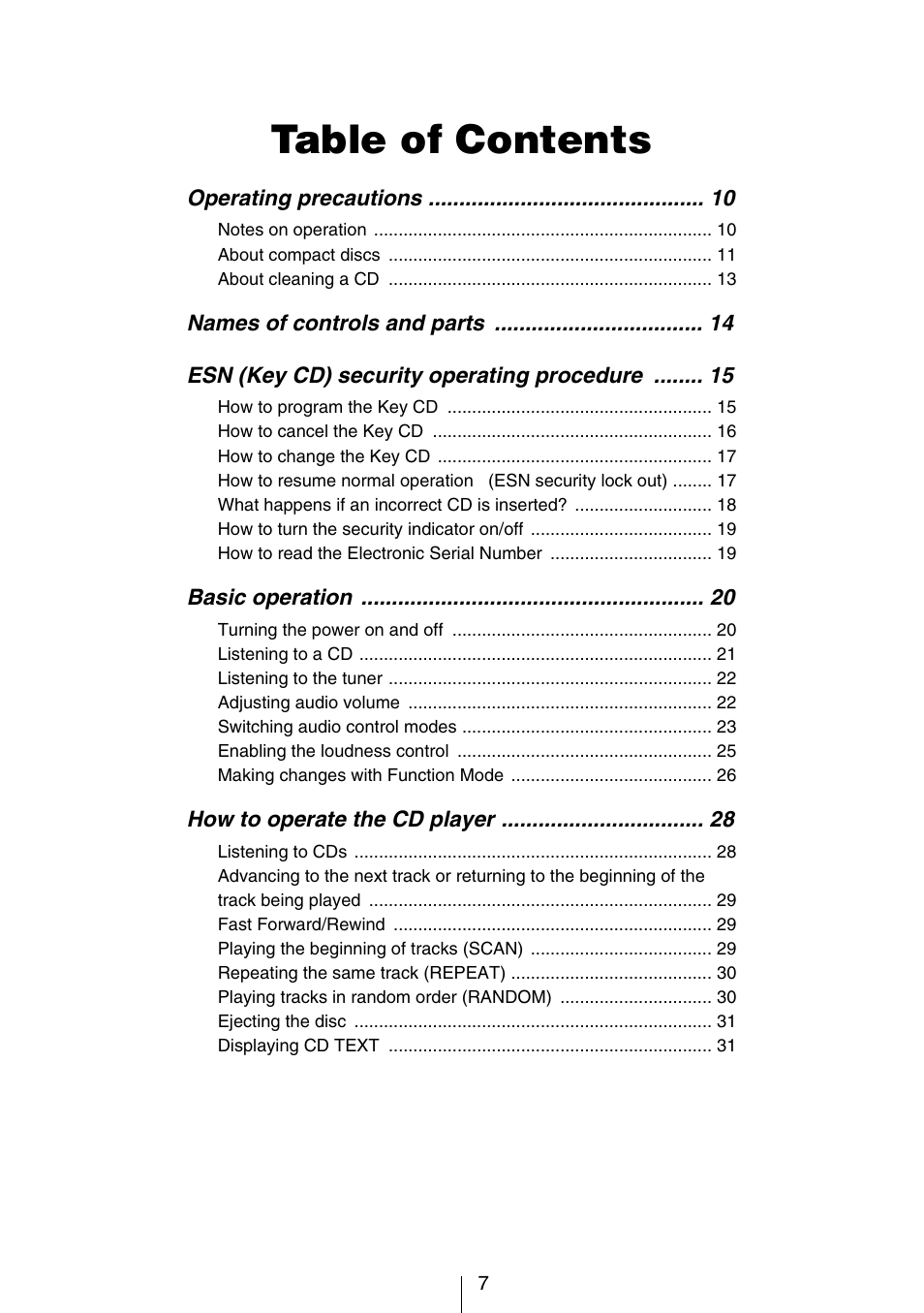 Eclipse - Fujitsu Ten CH3083  EN User Manual | Page 7 / 76