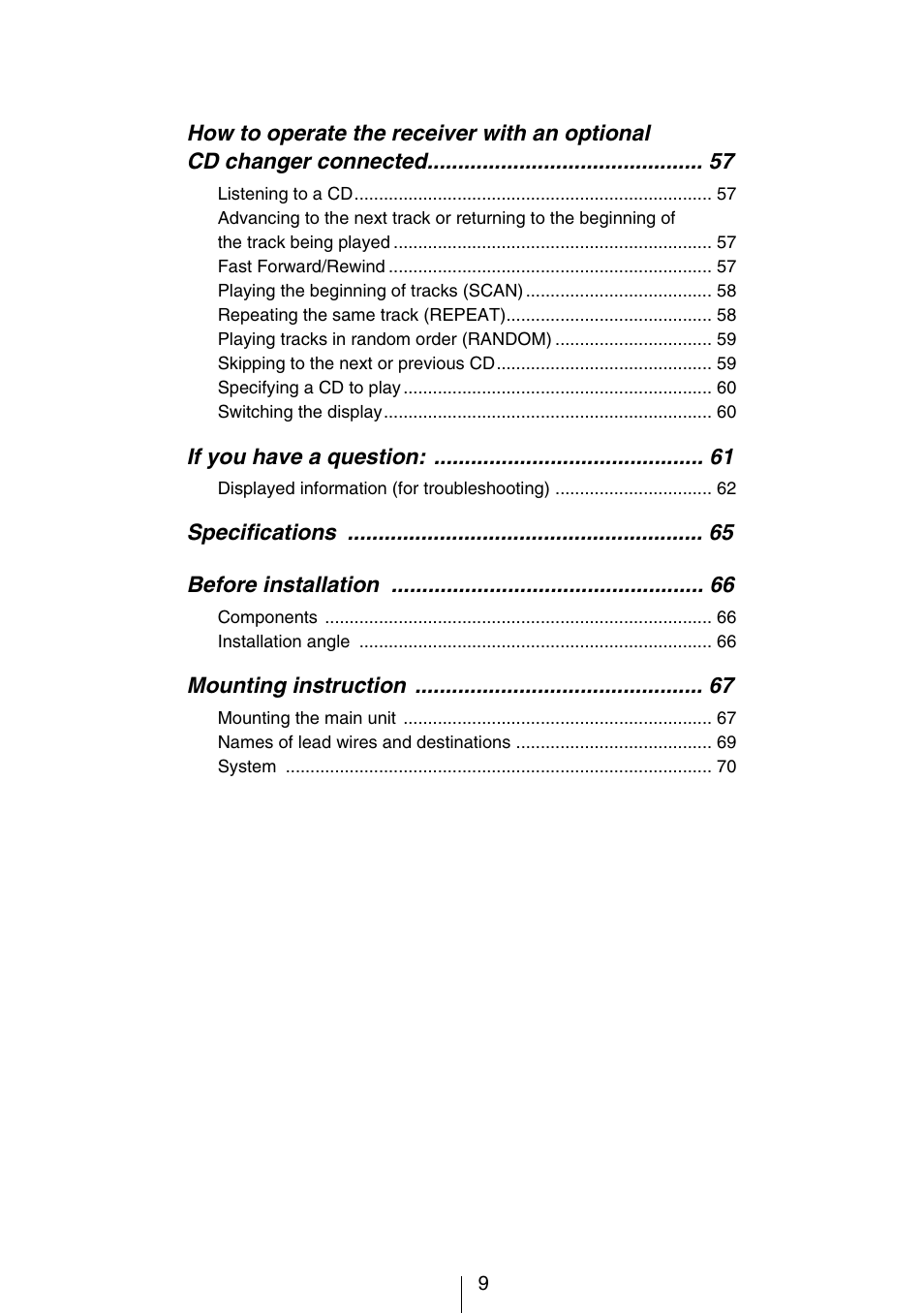 Eclipse - Fujitsu Ten CH3083  EN User Manual | Page 9 / 76