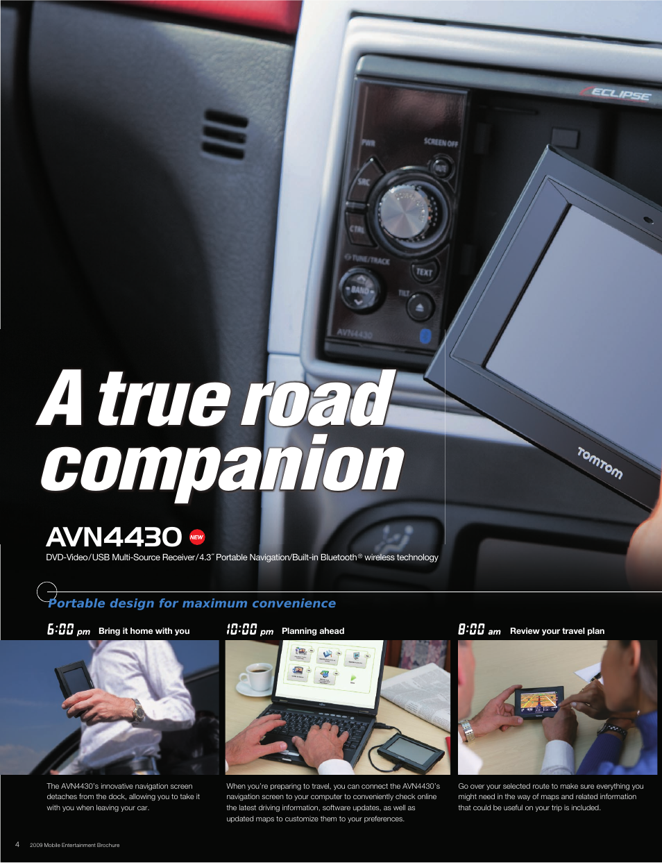 A true road companion, Avn4430 | Eclipse - Fujitsu Ten CD2030 User Manual | Page 4 / 18