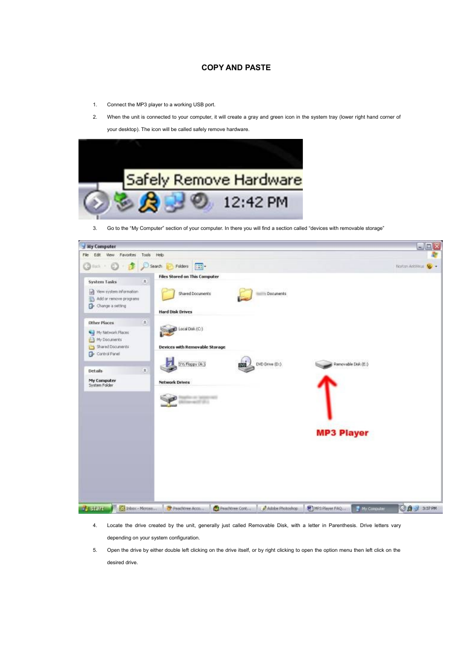 Copy and paste | Eclipse - Fujitsu Ten 180 User Manual | Page 10 / 13